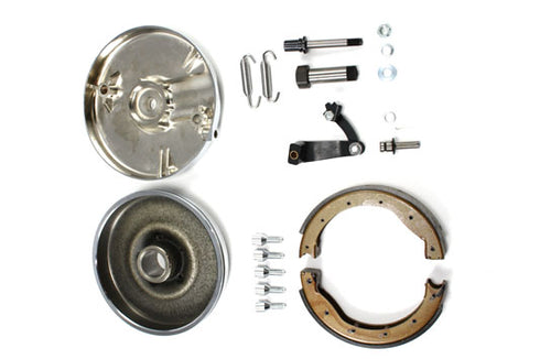 V-Twin Front Brake Backing Plate Kit Right Side Chrome - 23-9222