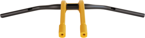 PERFORMANCE MACHINE (PM) Phatbar & Riser Kit - External Wiring - 9" - Gold Ops 0208-2186M-SMG