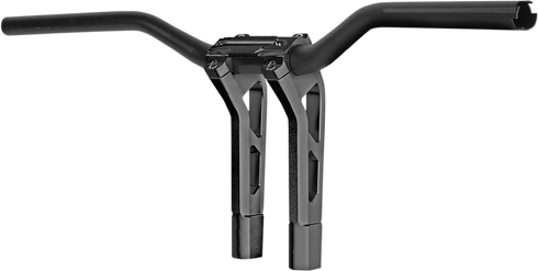 PERFORMANCE MACHINE (PM) Phatbar & Riser Kit - External Wiring - 9" - Black Ops 0208-2186M-SMB