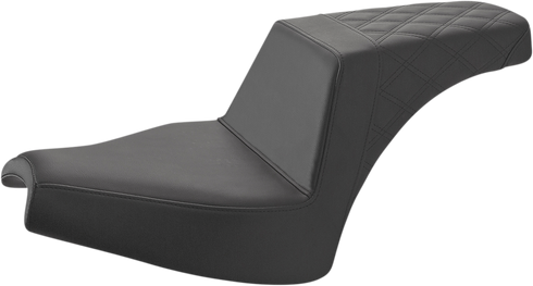 SADDLEMEN Step-Up Seat - Front Smooth/Rear Lattice Stitch - Black - Chief I21-04-173