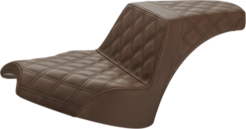 SADDLEMEN Step-Up Seat - Full Lattice Stitch - Brown - Chief I21-04-175BR