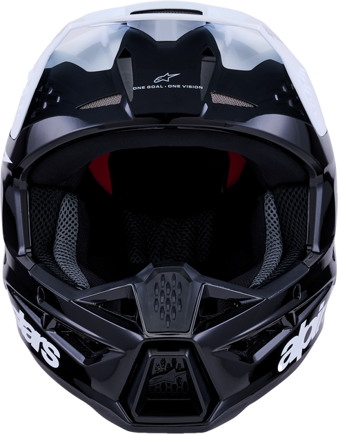 ALPINESTARS Sm3 Radium Helmet Blk/Wht/Gry Glossy Lg - 482-00181L