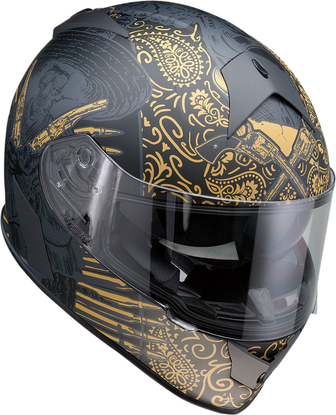 Z1R Warrant Helmet - Sombrero - Black/Gold - XS 0101-14170