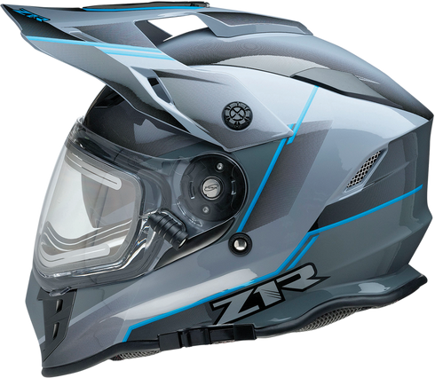 Z1R Range Snow Helmet - Bladestorm - Electric - Dual Pane - Gray/Black/Blue - XL 0101-14063