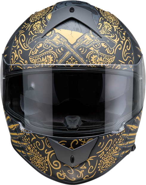 Z1R Warrant Helmet - Sombrero - Black/Gold - Small 0101-14171