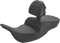 SADDLEMEN Roadsofa™ Lattice Stitched Seat - w/ Driver Backrest - Black 897-07-182BR