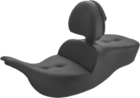SADDLEMEN Roadsofa™ Pillow Top Seat - With Backrest - Black 897-07-181BR