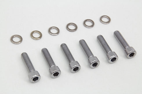 Colony Transmission Shifter Cover Screw Kit Chrome - 2345-6