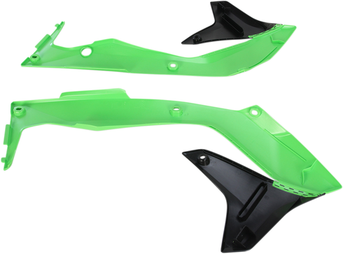 UFO Radiator Covers - Black/Green KA04736-999