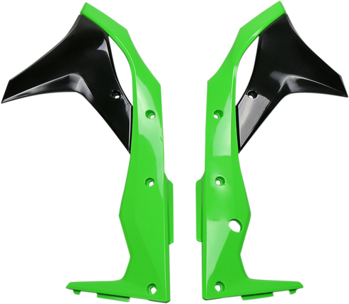 UFO Radiator Covers - OE Green/Black KA04747-999