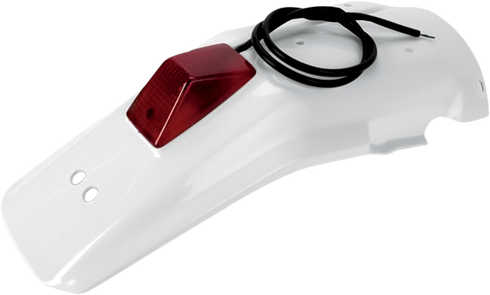 UFO Enduro Rear Fender with 21/5W Light - White HO02650041