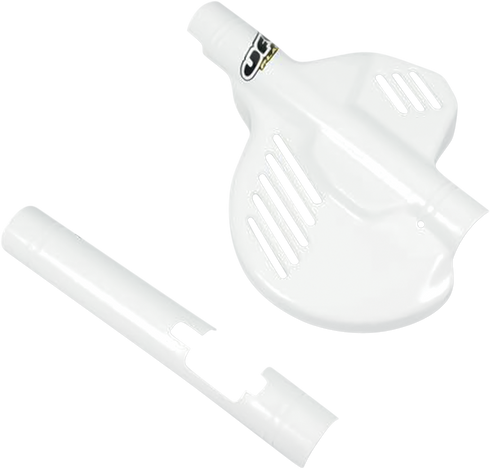 UFO Front Disc Cover - White - Honda - CR 125/250/500 R '85-'89 HO02605-041