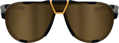 100% Westcraft Sunglasses - Soft Tact Black - Soft Gold Mirror Lens 61046-258-01