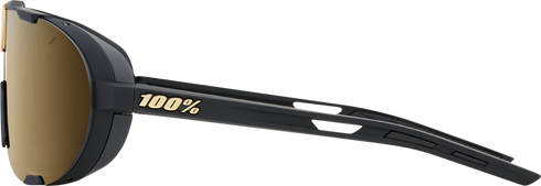 100% Westcraft Sunglasses - Soft Tact Black - Soft Gold Mirror Lens 61046-258-01