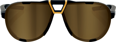 100% Westcraft Sunglasses - Soft Tact Black - Soft Gold Mirror Lens 61046-258-01