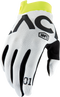 100% Racr iTrack Gloves - White - Small 10015-010-10