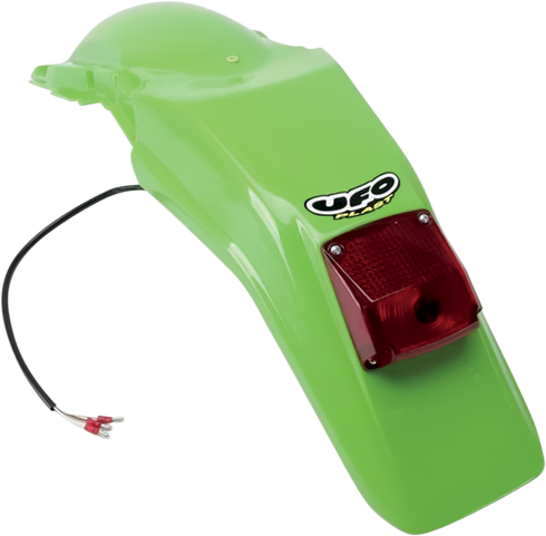 UFO Enduro Rear Fender - With Light - Green KA02789-026