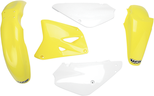 UFO Replacement Body Kit - OEM Yellow/White - Suzuki - RM '00-'23 SUKIT405-999