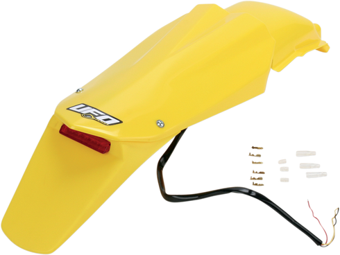 UFO Enduro Rear Fender - W/Light - Husky Yellow HU03314-103