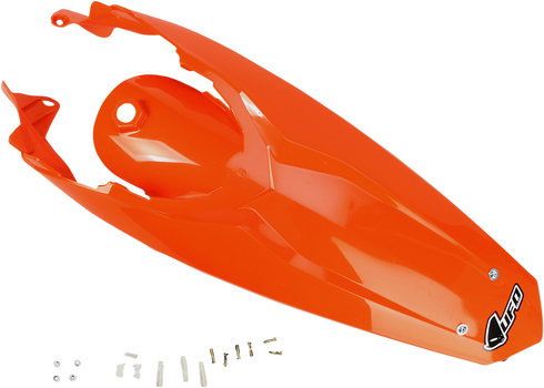 UFO Enduro Rear Fender with Light - '98-'20 OEM Orange KT04027-127