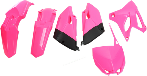 UFO Replacement Body Kit - Fluorescent Pink/Black - Yamaha - YZ '15-'21 YAKIT320-P