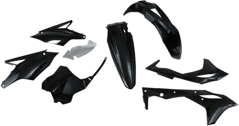 UFO Replacement Body Kit - Black - Kawasaki - KX '18-'20 KAKIT225-001