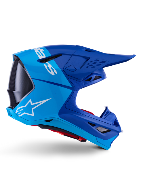 ALPINESTARS Supertech S M10 Flood Helmet Met Blu/Md Blu/Blk Crb M&G Sm - 482-00184S
