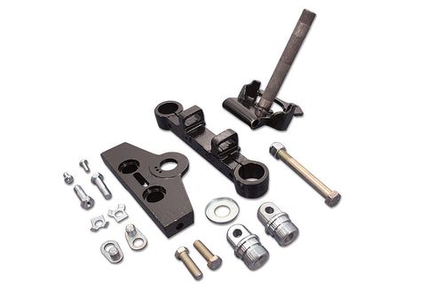 V-Twin Black 41mm Adjustable Triple Tree Set without Tabs - 24-0004