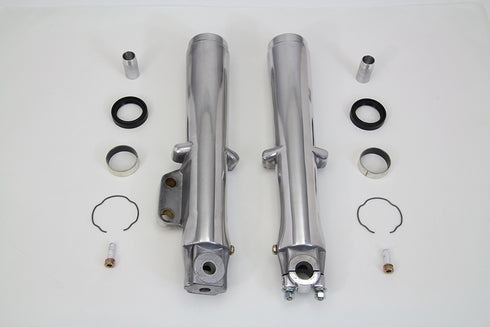 V-Twin Polished Lower Fork Slider Single Disc - 24-0087