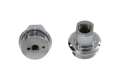 V-Twin Chrome Inner Fork Tube Plug Set - 24-0144