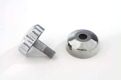 V-Twin Chrome Fork Damper Knob with Cover - 24-0207