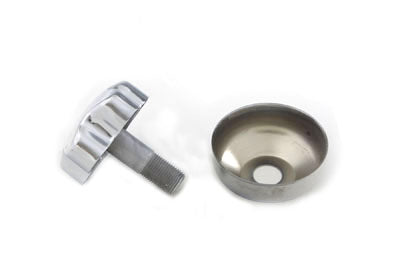 V-Twin Chrome Fork Damper Knob with Cover - 24-0207