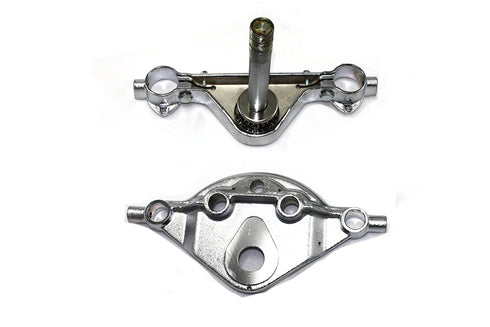 Motorshop Replica Forged Steel Chrome Triple Tree Set - 24-0212