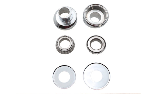 V-Twin 3 Raked Fork Neck Cup Kit Chrome - 24-0283