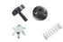 V-Twin FL Fork Steering Damper Knob Kit Black - 24-0314