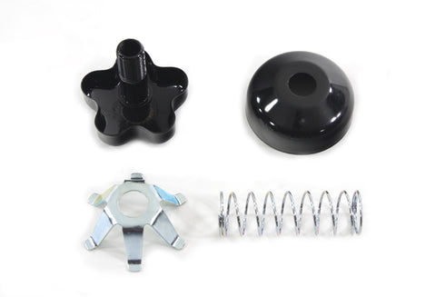 V-Twin FL Fork Steering Damper Knob Kit Black - 24-0314