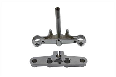 V-Twin Chrome Triple Tree Set - 24-0341