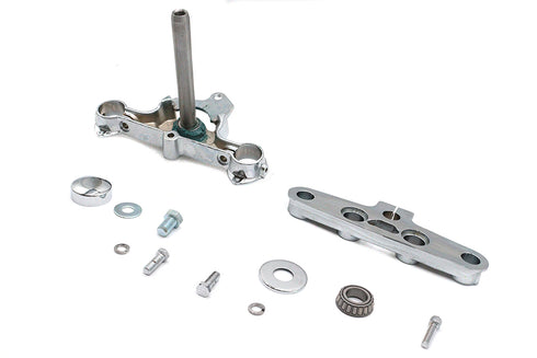 Motorshop Replica Forged Steel Triple Tree Set Chrome - 24-0348