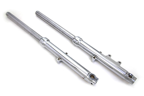 Motorshop 39mm Fork Slider Assembly Single Disc with Chrome Sliders - 24-0384