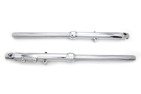 Motorshop 39mm Fork Slider Assembly Single Disc with Chrome Sliders - 24-0384