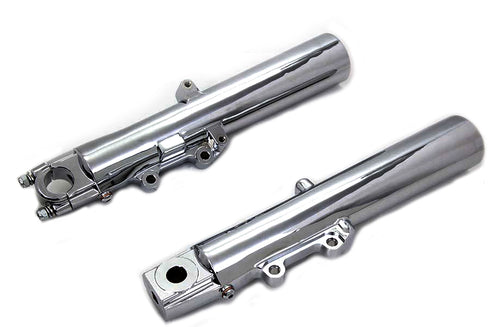 V-Twin Chrome 41mm Lower Fork Slider Set - 24-0396