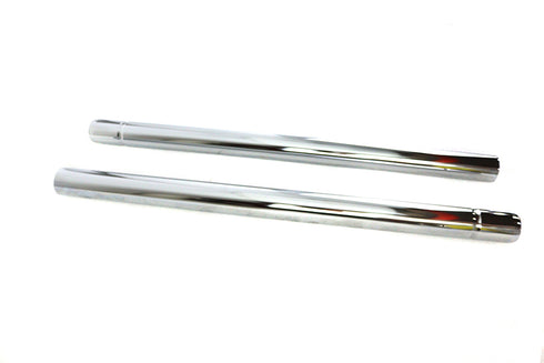 V-Twin Chrome 41mm Fork Tube Set 24-7/8 inch Total Length - 24-0408