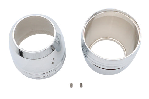 V-Twin 49mm Fork Boot Cover Chrome - 24-0499