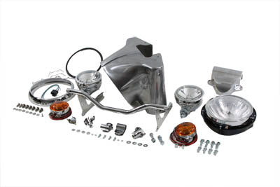 V-Twin 7 inch Headlamp Cowl Kit Polished - 24-0503