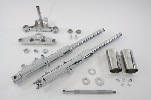 V-Twin 41mm Fork Assembly with Chrome Sliders Stock Length - 24-0514