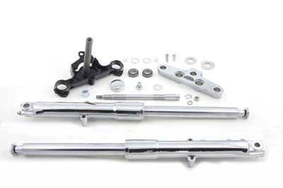 V-Twin Fork Assembly with Chrome Sliders - 24-0515