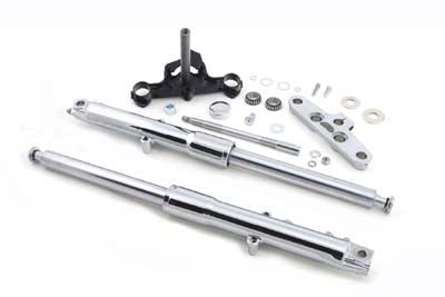 V-Twin Fork Assembly with Chrome Sliders - 24-0515