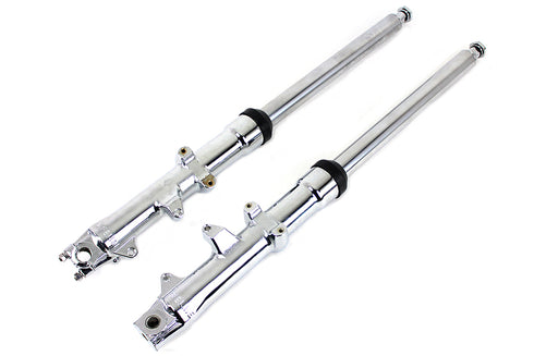 V-Twin 41mm Fork Slider Assembly with Chrome Sliders - 24-0516