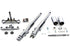 V-Twin Fork Assembly with Chrome Sliders Stock Length - 24-0579
