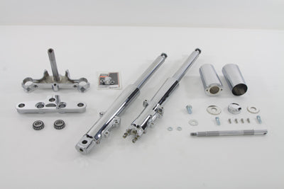 V-Twin Fork Assembly with Chrome Sliders Stock Length - 24-0579